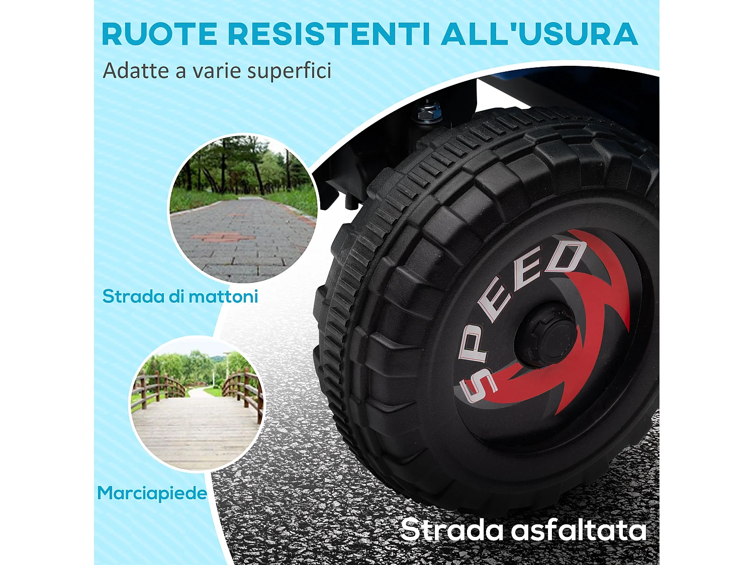 Quad per bambini 18-36 mesi in pp e metallo velocità 2.5 km/h