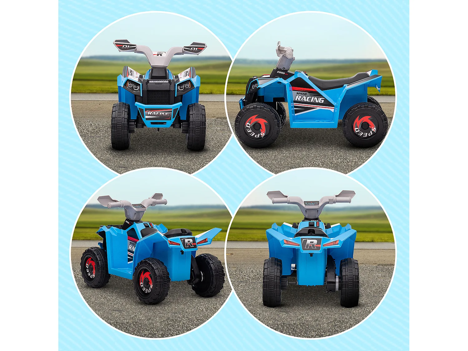 Quad per bambini 18-36 mesi in pp e metallo velocità 2.5 km/h