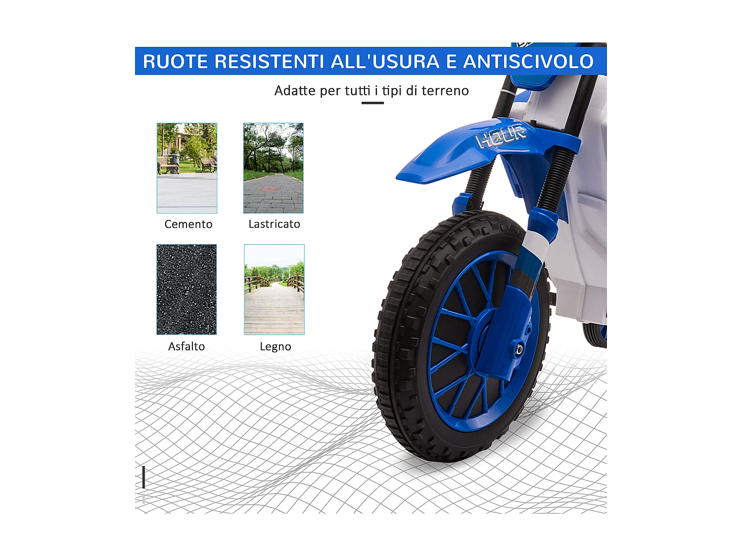 Moto elettrica per bambini batteria 12v ricaricabile rotelline