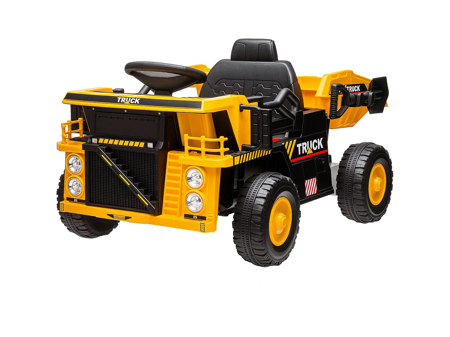 Camion per bambini 3-5 anni con motore 12v fari e musica giallo