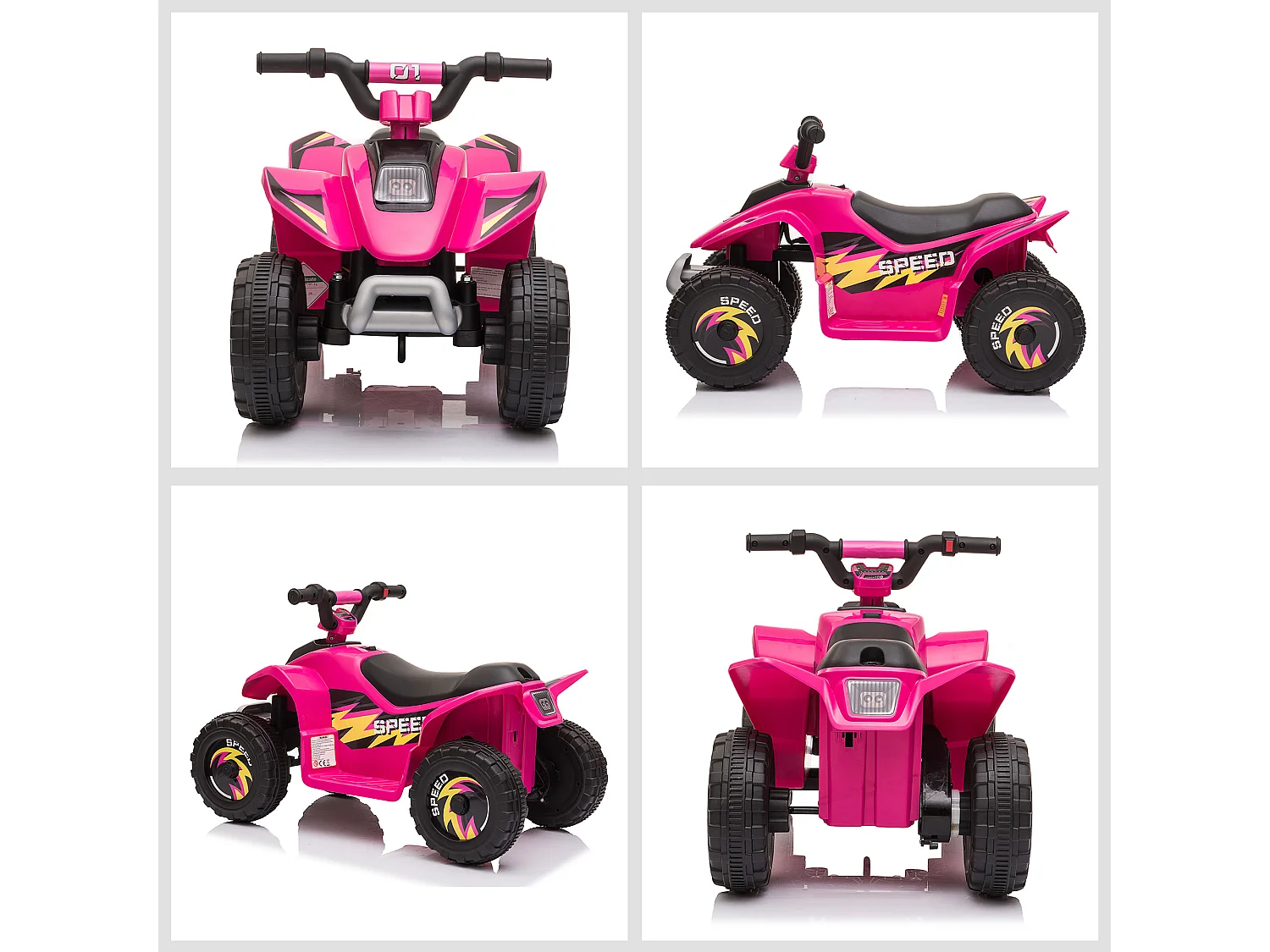 Quad elettrico per bambini 18-36 mesi a 6v rosa