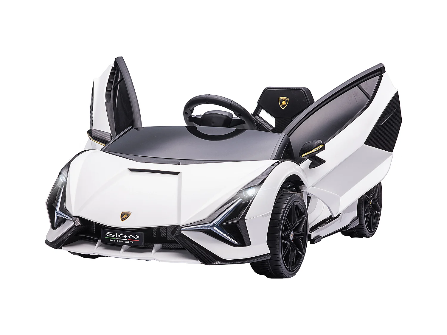 Macchina per bambini lamborghini 12v con telecomando bianco