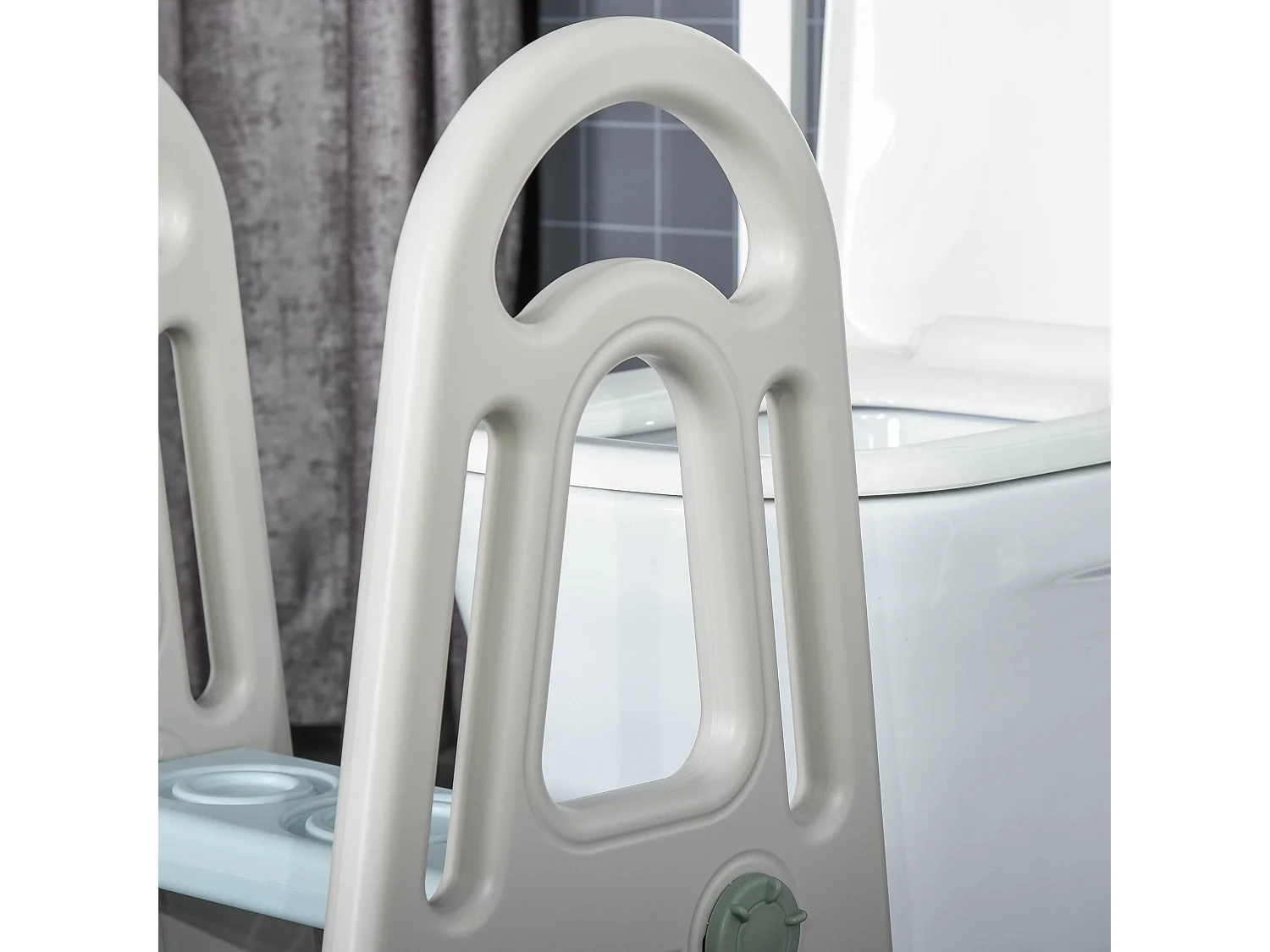 Sgabello per bambini 2-5 anni scaletta a 2 gradini blu e grigio