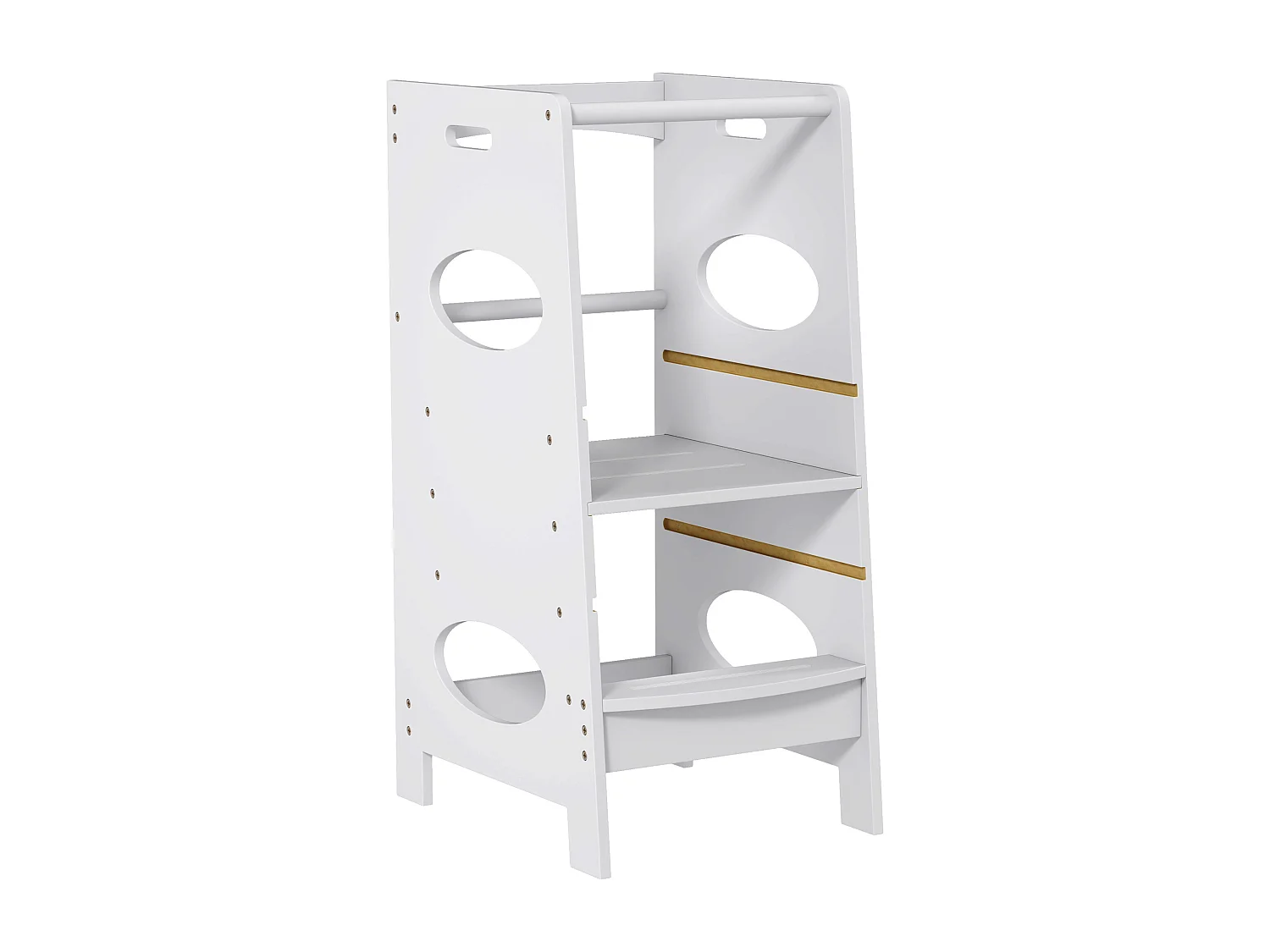 Torre montessoriana con altezza regolabile per bambini 3-6 anni grigio