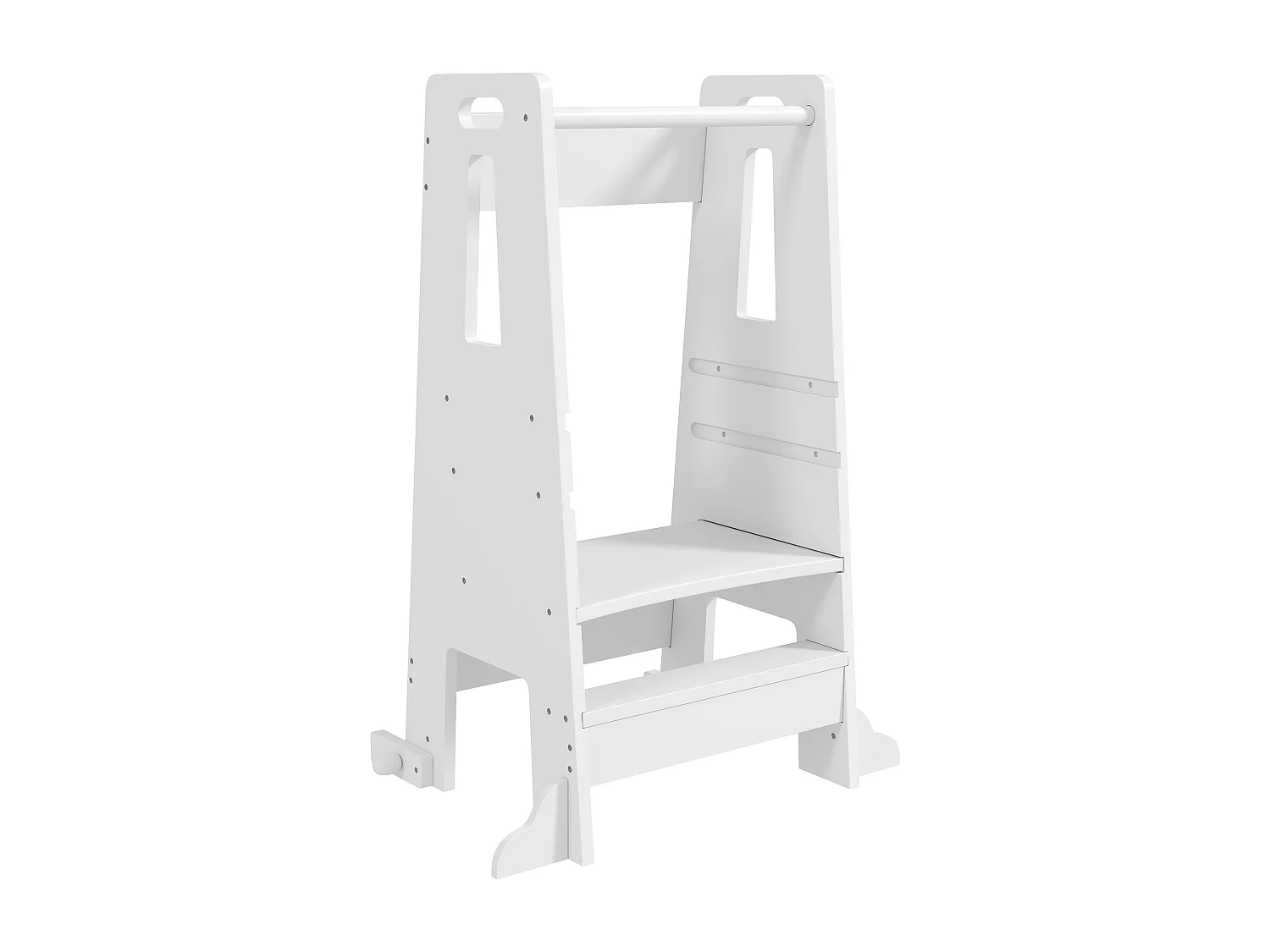 Scala montessori per bambini regolabile su 3 livelli in legno bianco