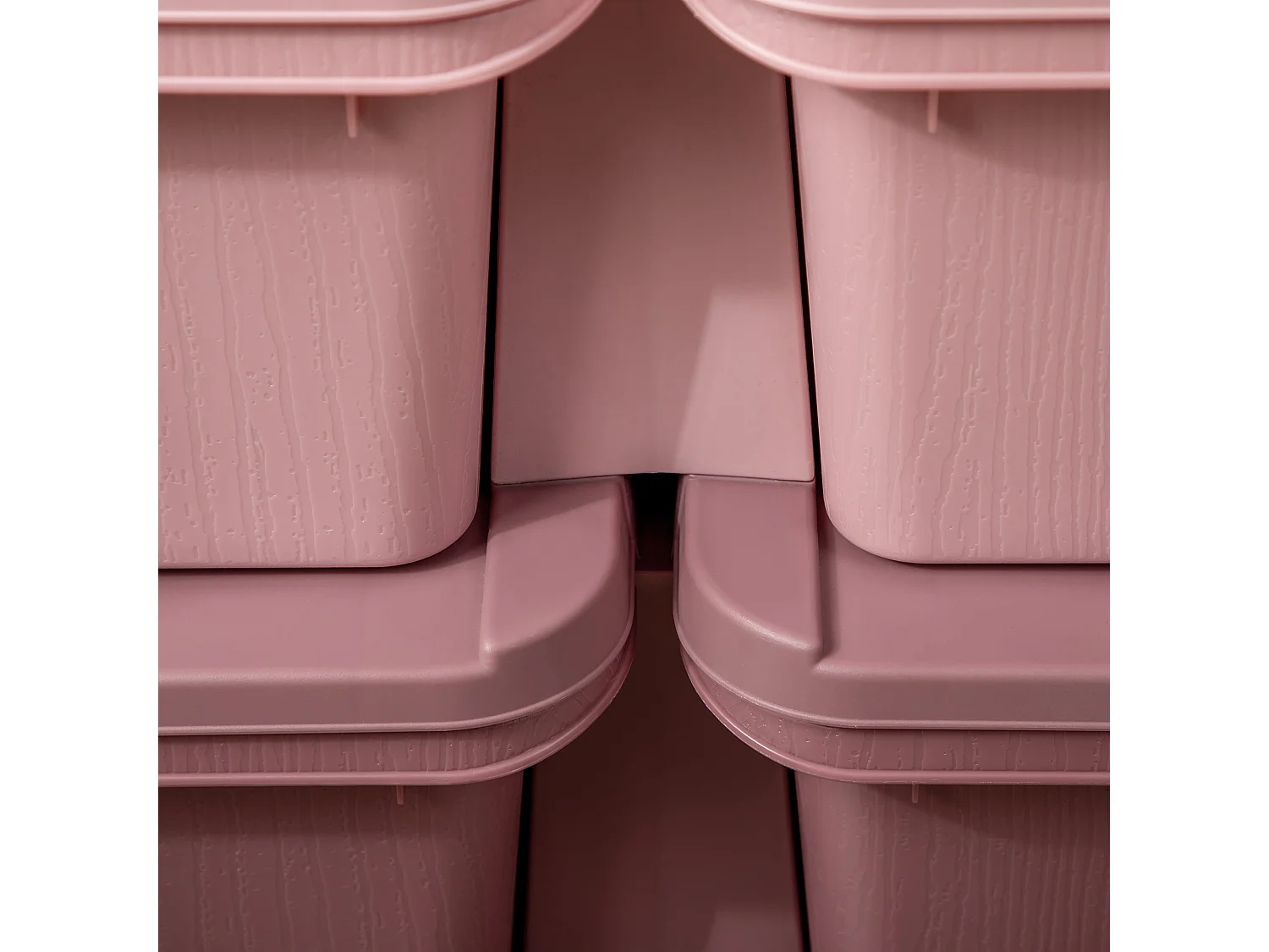 Cassettiera 6 cassetti per bambini con bordi arrotondati in pp rosa