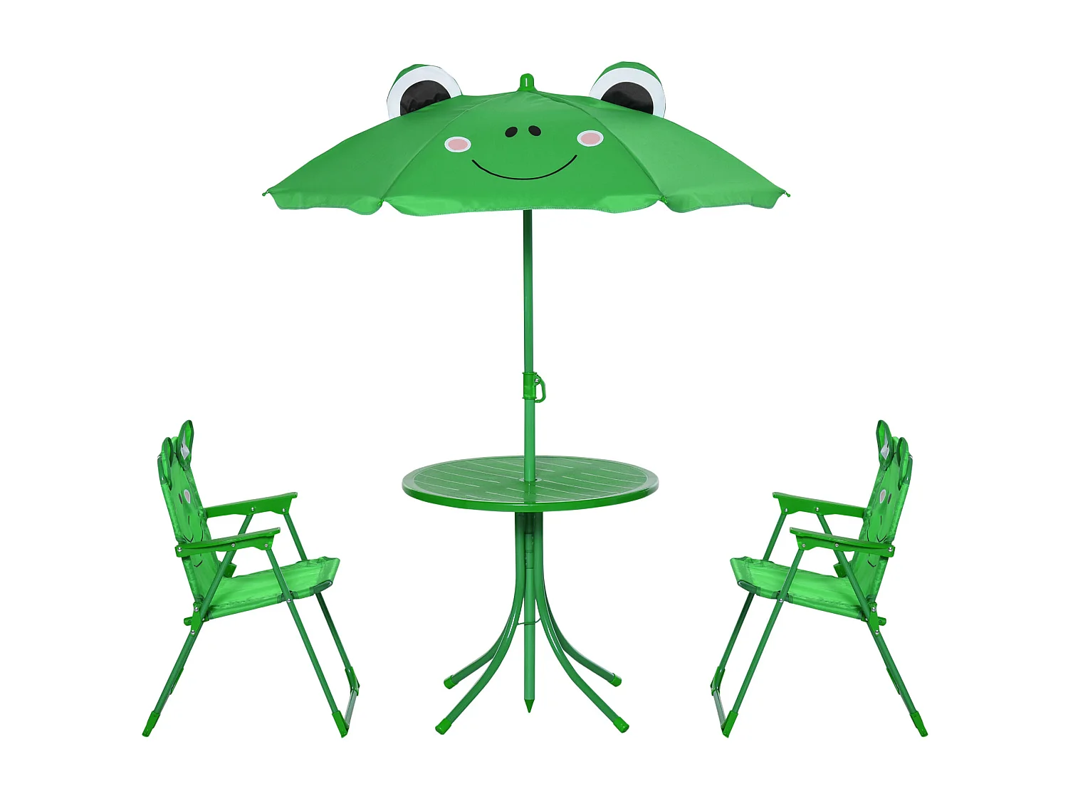 Set tavolo da giardino per bambini in metallo e poliestere verde