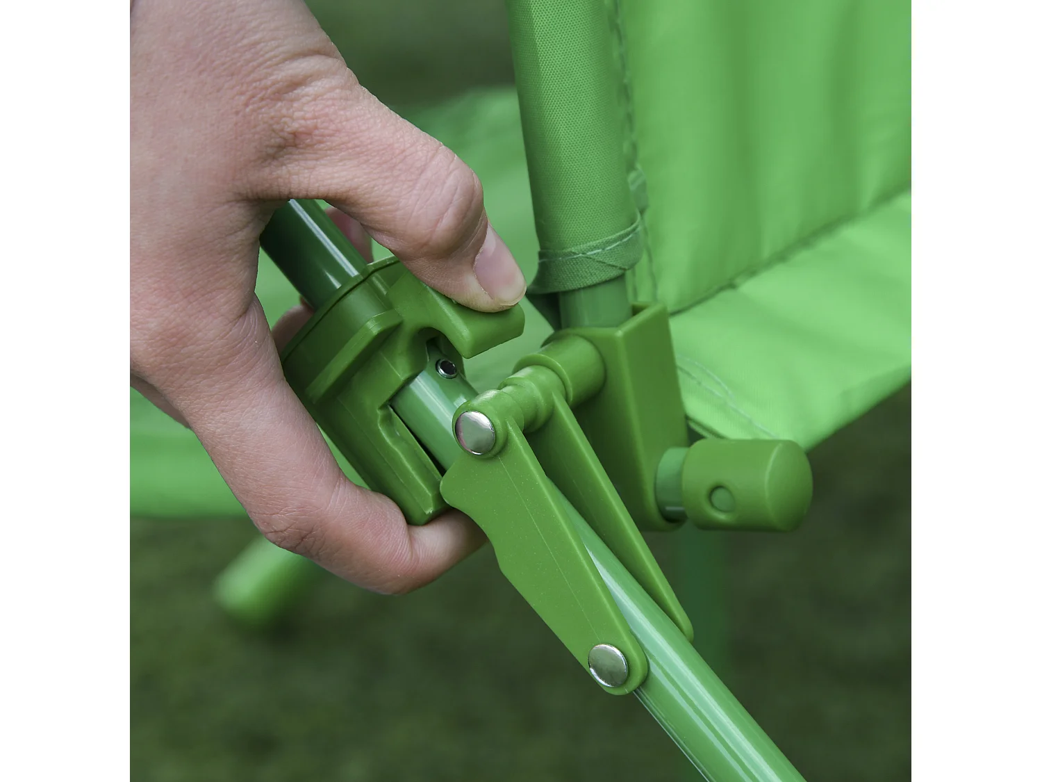 Set tavolo da giardino per bambini in metallo e poliestere verde