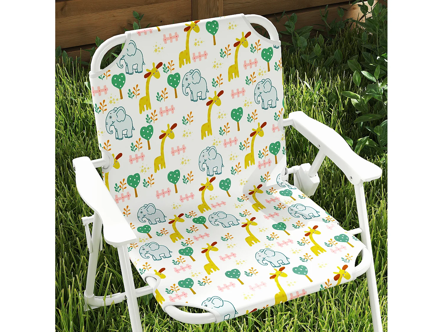 Set da giardino con tavolo 2 sedie e ombrellone per bambini bianco