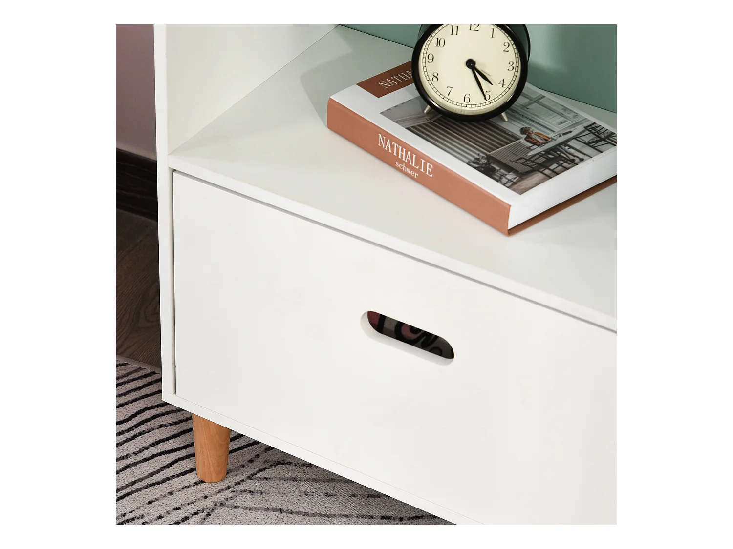 Libreria scaffale portagiochi per bimbi e ragazzi mdf bianca azzurra