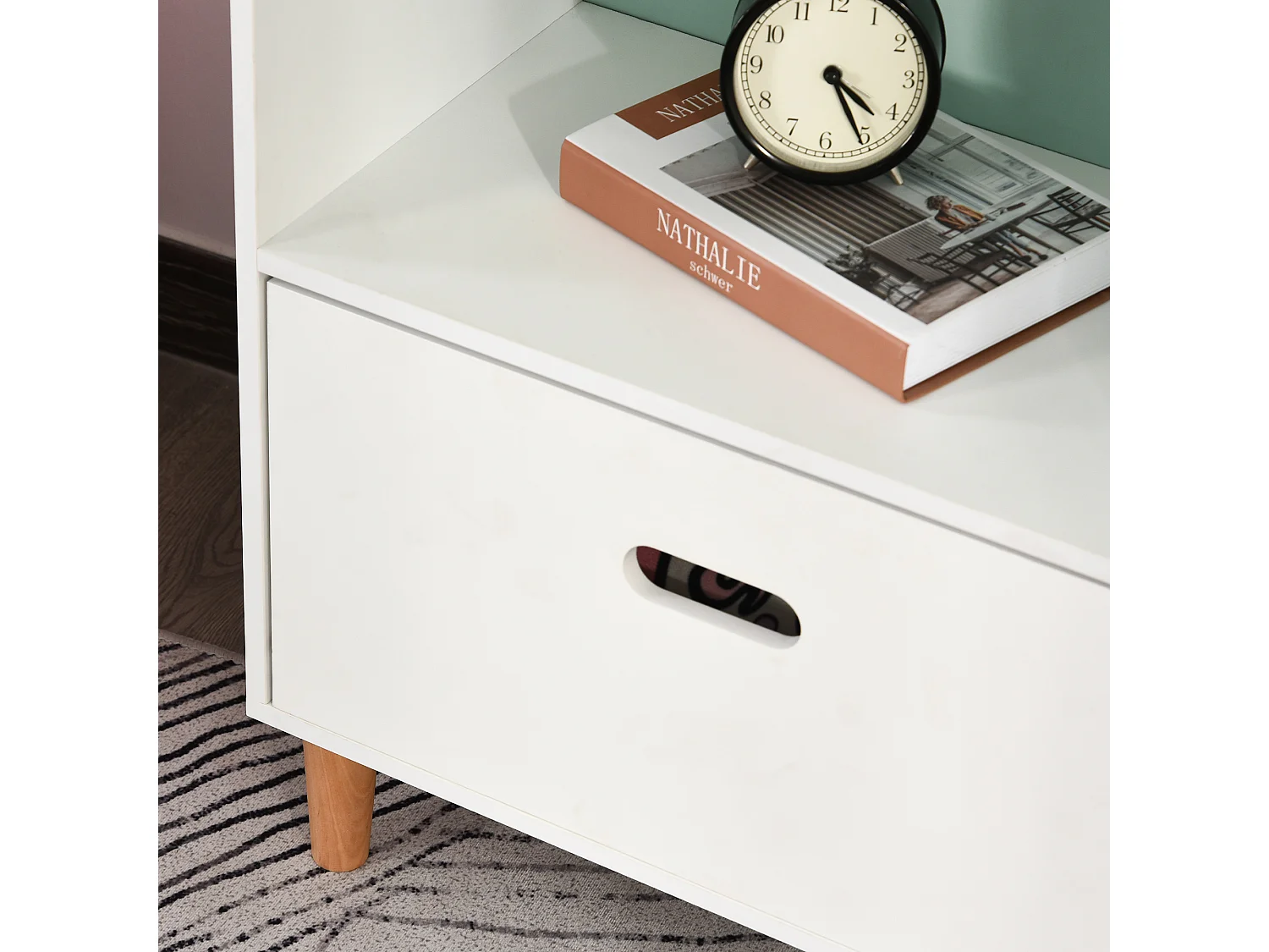 Libreria scaffale portagiochi per bimbi e ragazzi mdf bianca azzurra