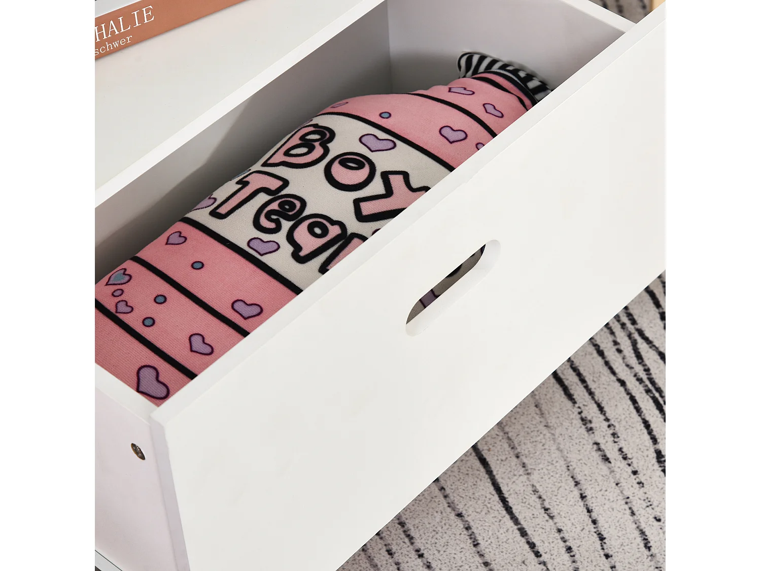 Libreria scaffale portagiochi per bimbi e ragazzi mdf bianca azzurra