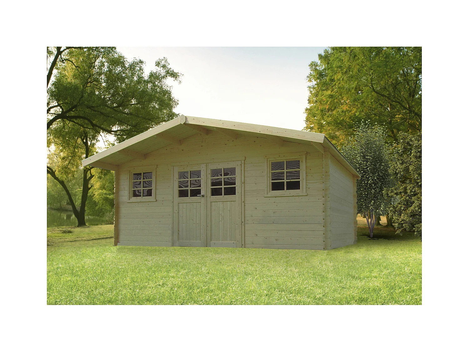 Abri de jardin en bois - 5080 x 2980