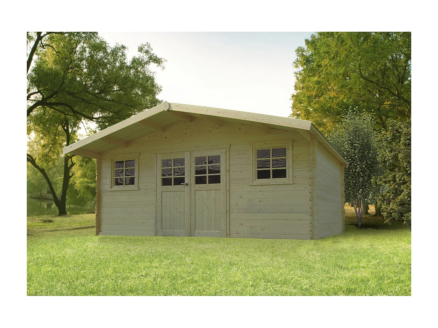 Abri de jardin en bois - 5080 x 2980