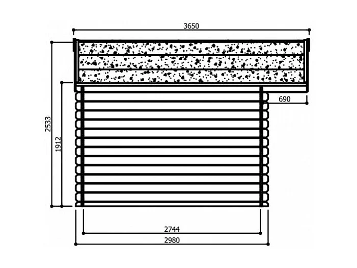 Abri de jardin en bois - 5080 x 2980
