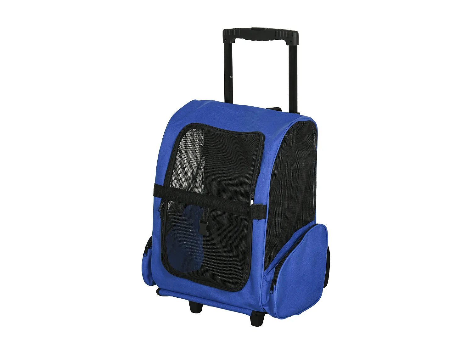 Trasportino zaino per cani e gatti con tasche maniglia telescopica ruote