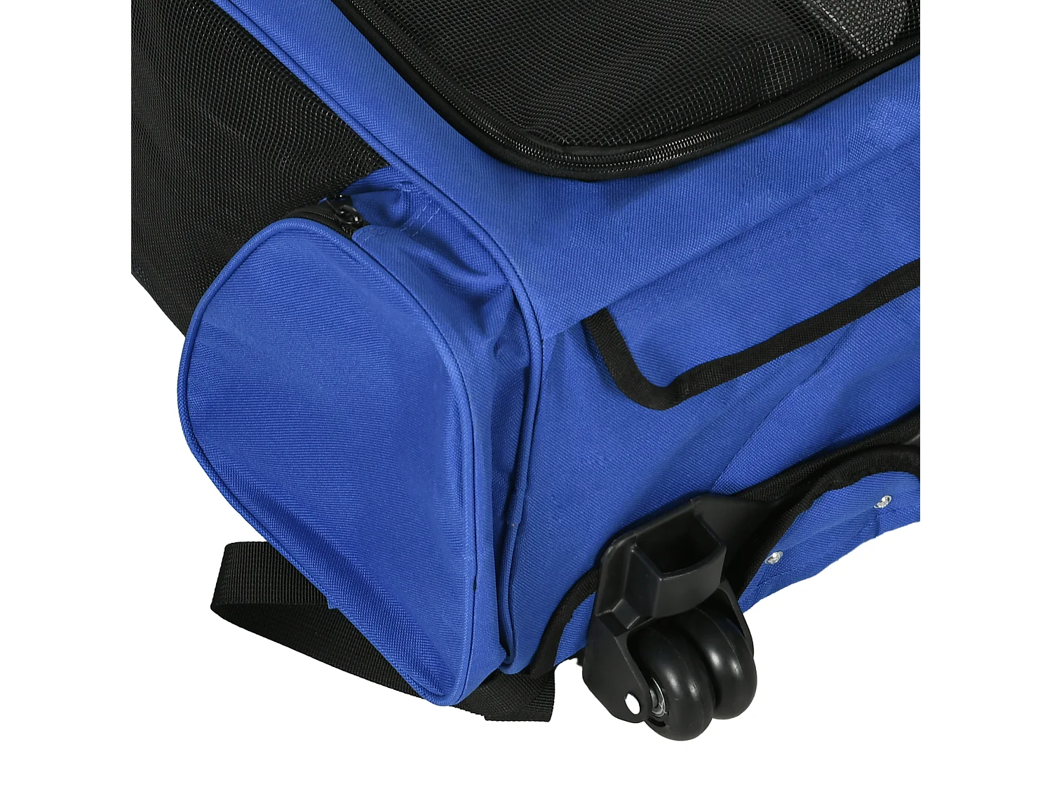 Trasportino zaino per cani e gatti con tasche maniglia telescopica ruote