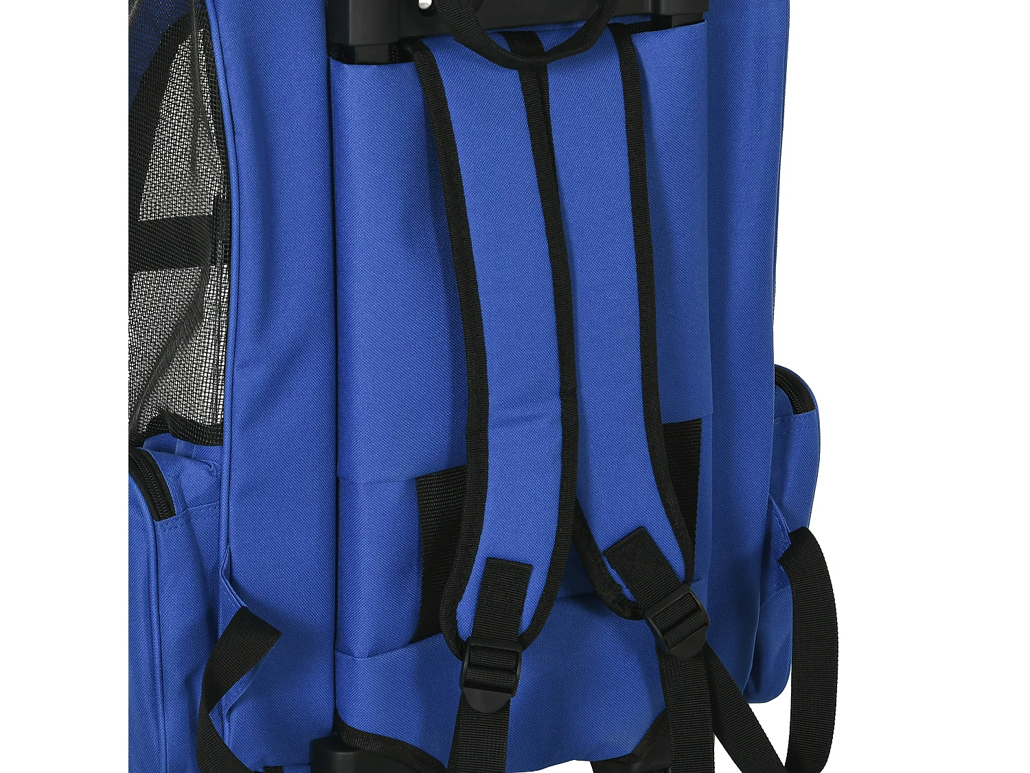 Trasportino zaino per cani e gatti con tasche maniglia telescopica ruote