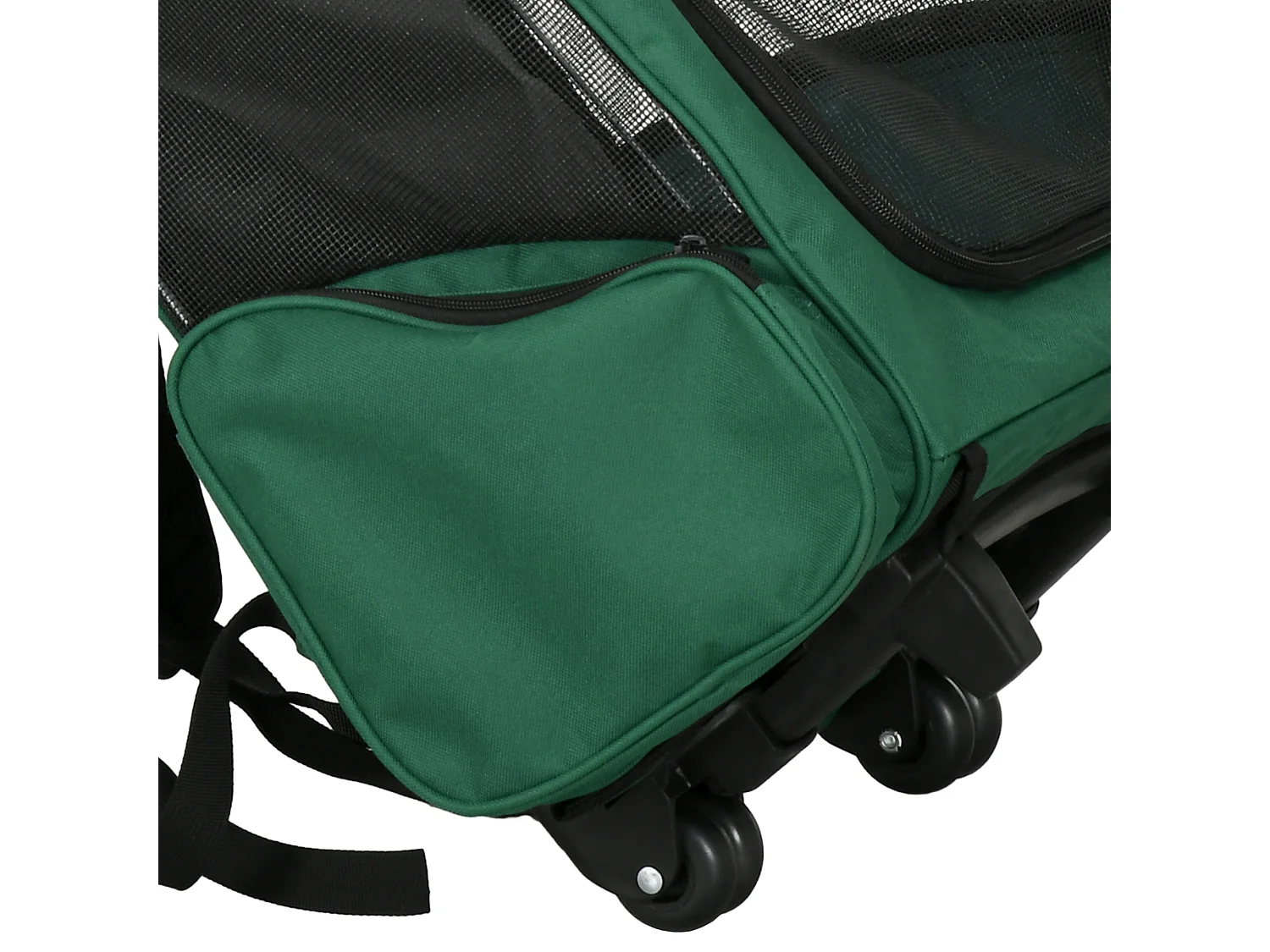 Trasportino zaino per cani e gatti con tasche maniglia telescopica ruote