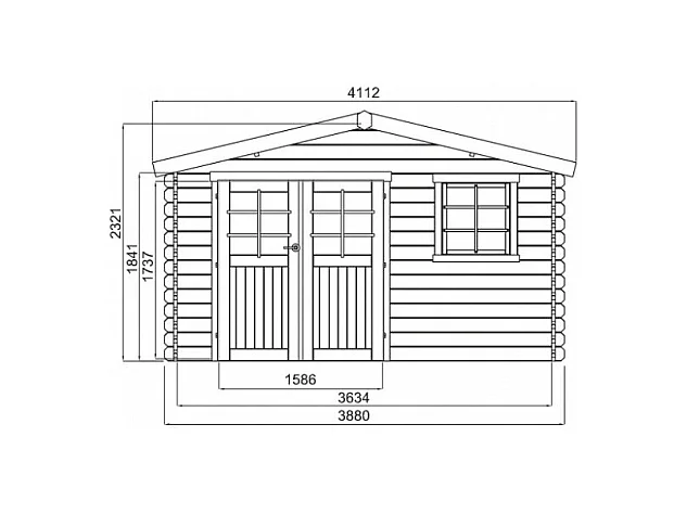 Abri de jardin en bois - 3880 x 3880