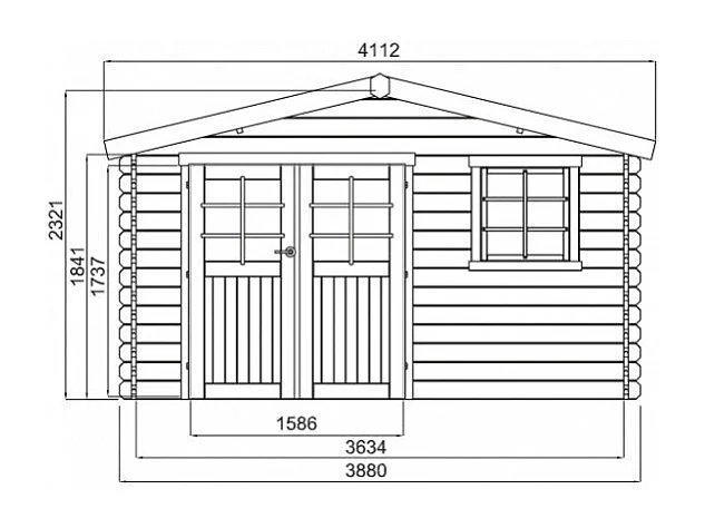 Abri de jardin en bois - 3880 x 3880