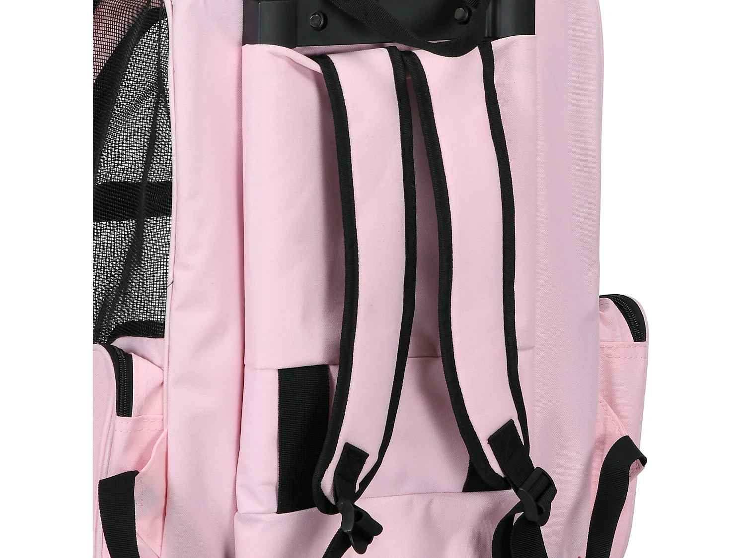 Trasportino zaino per cani e gatti con tasche maniglia telescopica ruote