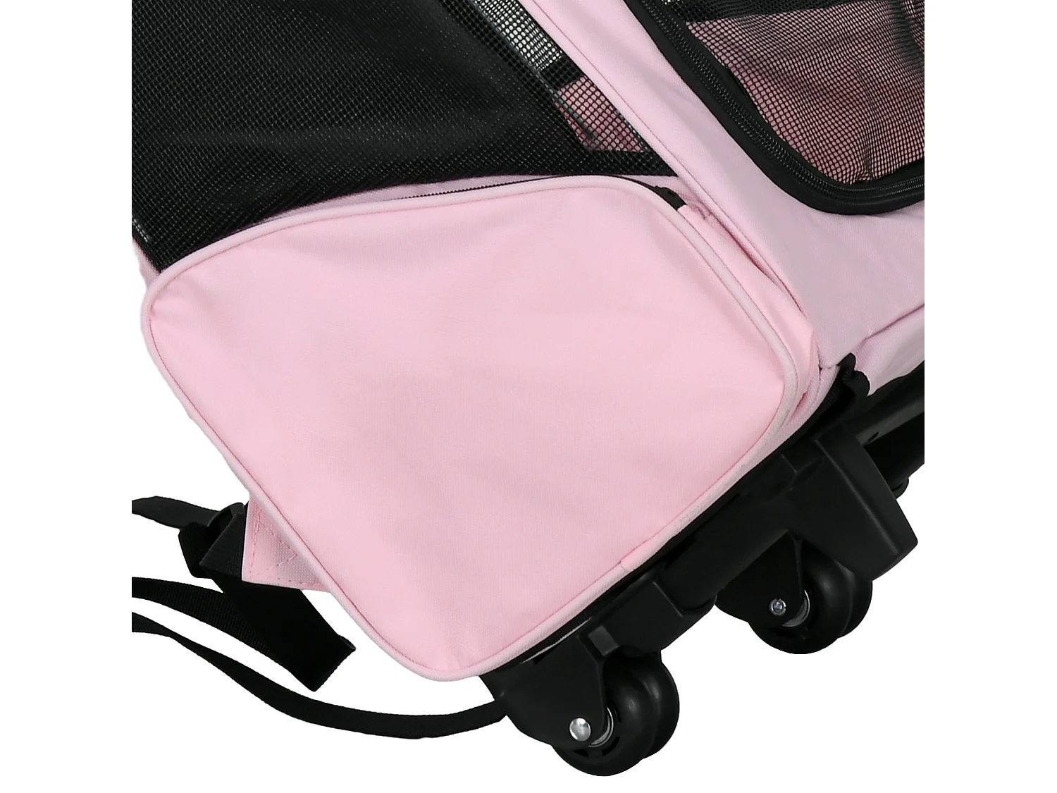 Trasportino zaino per cani e gatti con tasche maniglia telescopica ruote