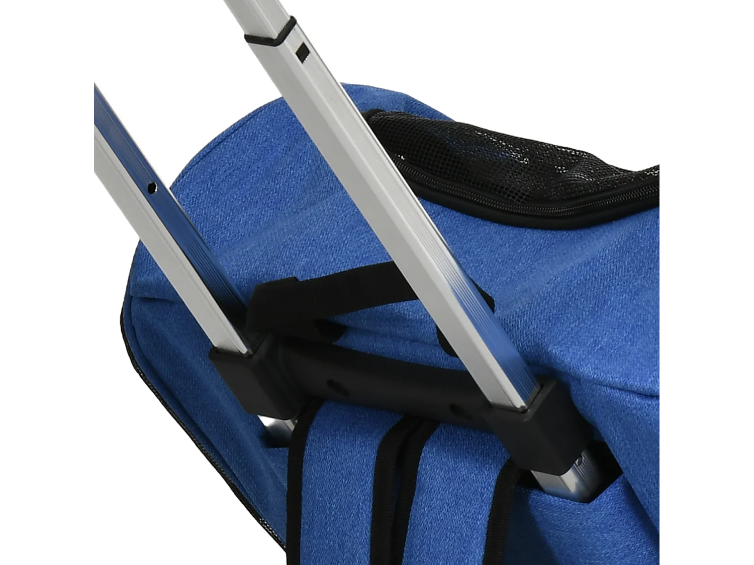 Trasportino zaino per cani e gatti con tasche maniglia telescopica blu