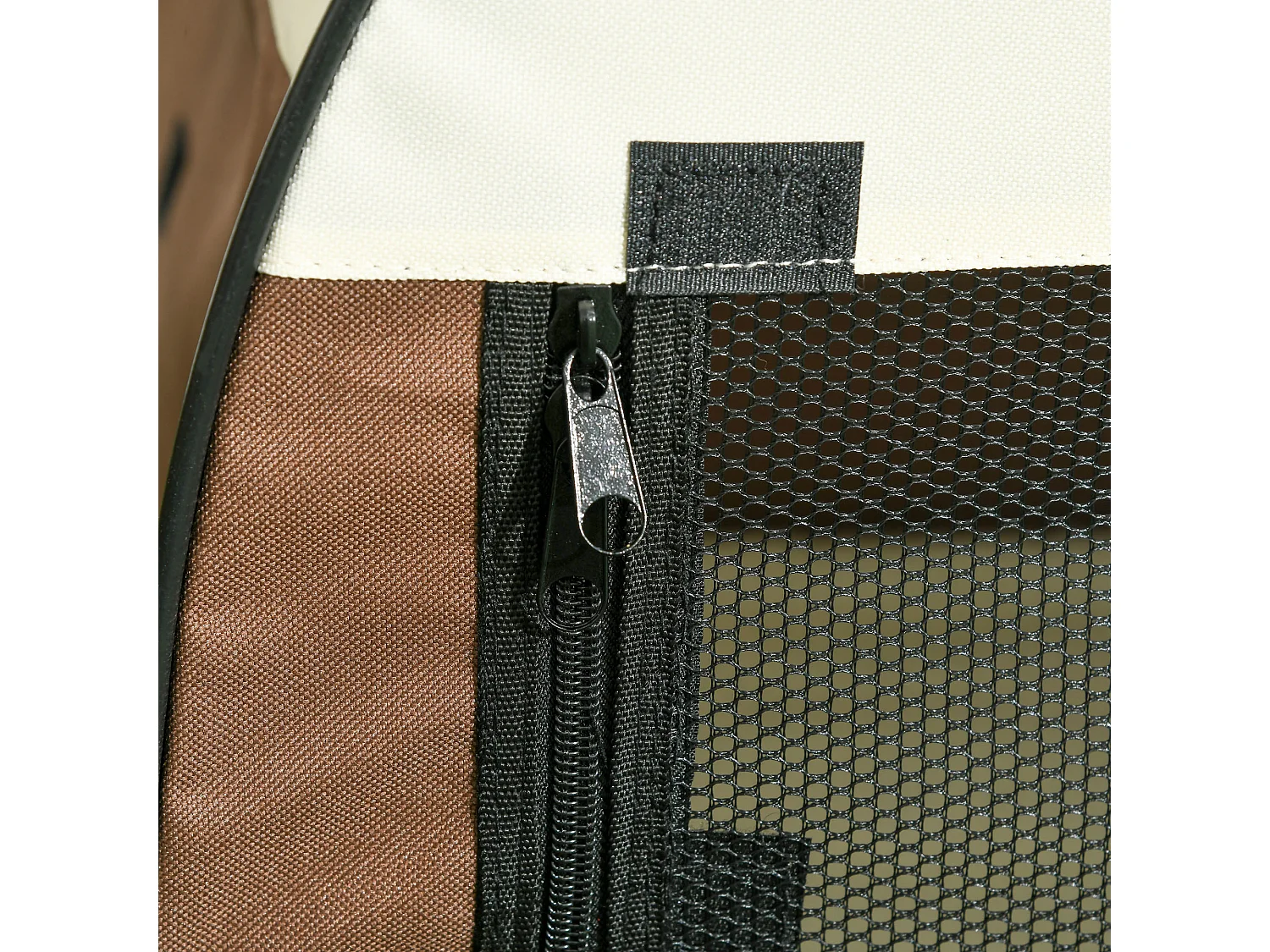 Trasportino per cani e gatti pieghevole con porta e finestre in rete