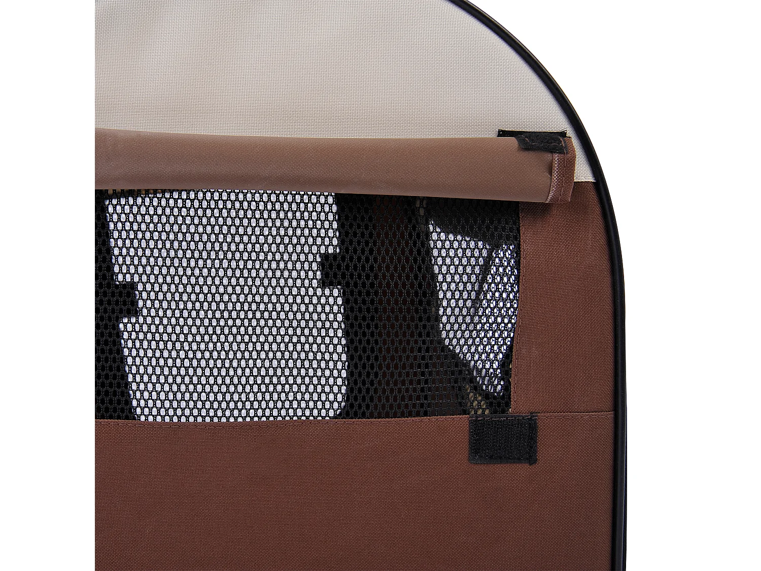 Trasportino per cani e gatti pieghevole e imbottito 61x46x51cm caffè