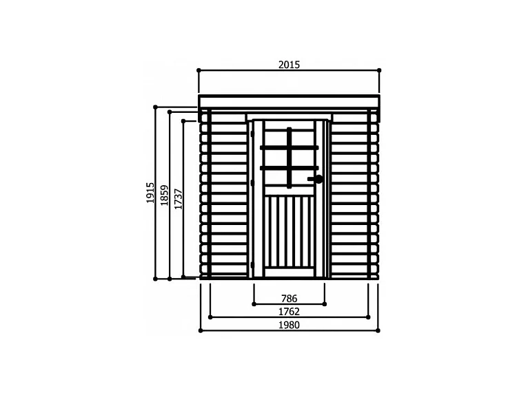Abri de jardin en bois - 1980 x 1980