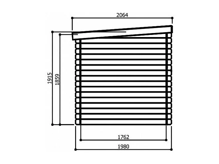 Abri de jardin en bois - 1980 x 1980
