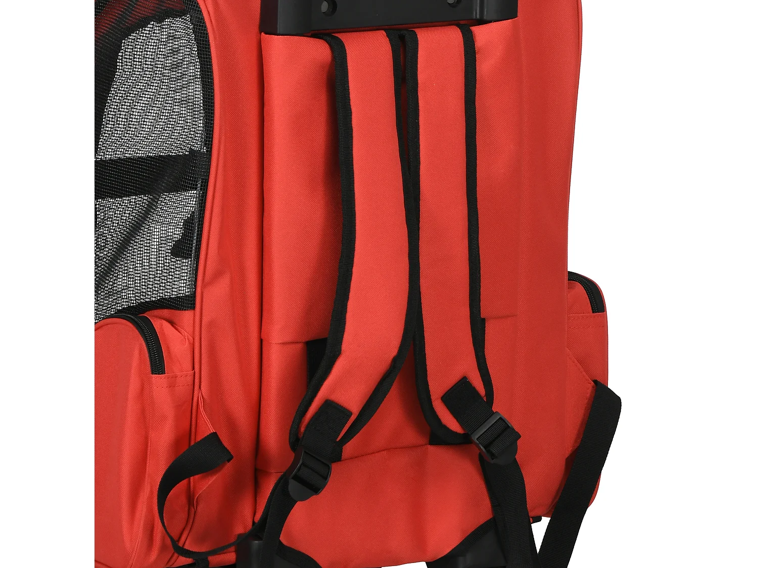 Trasportino zaino per cani e gatti con tasche maniglia telescopica ruote