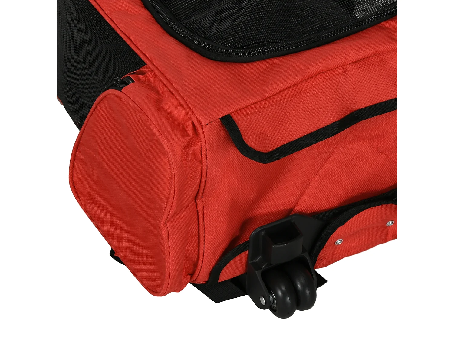 Trasportino zaino per cani e gatti con tasche maniglia telescopica ruote