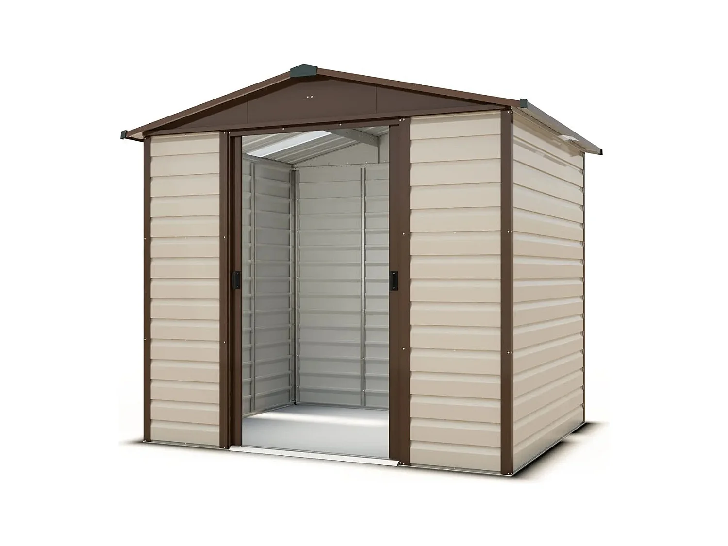 Yardmaster Abri de jardin métal beige et marron 4,79m² - 86tbsl