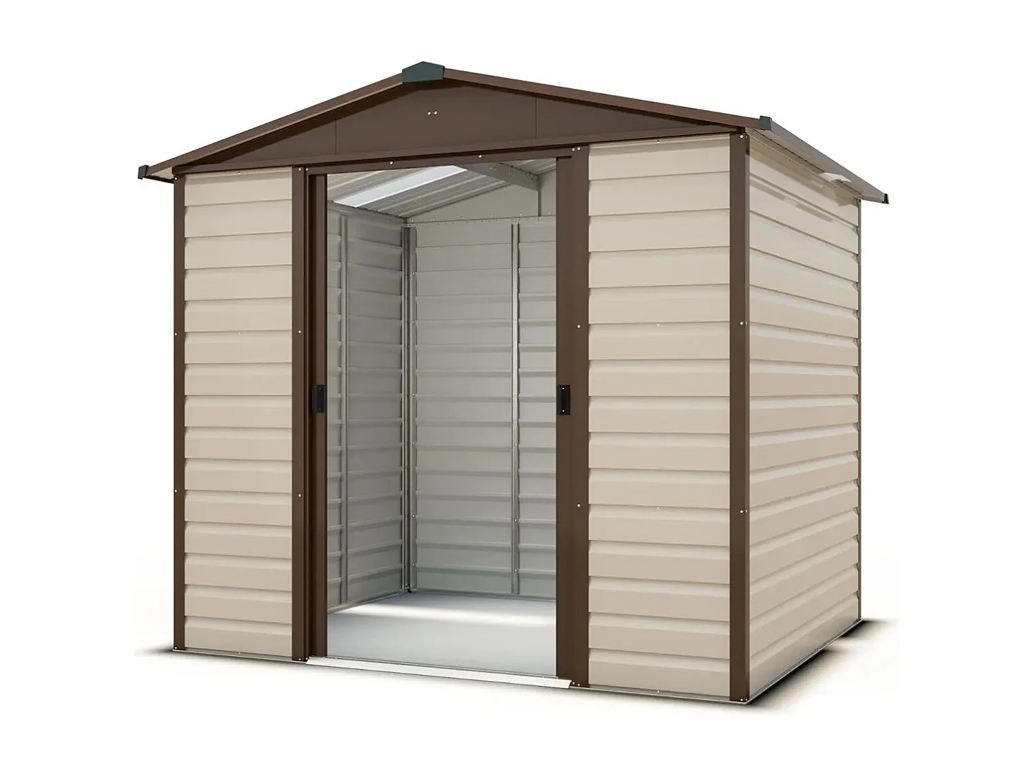 Yardmaster Abri de jardin métal beige et marron 4,79m² - 86tbsl