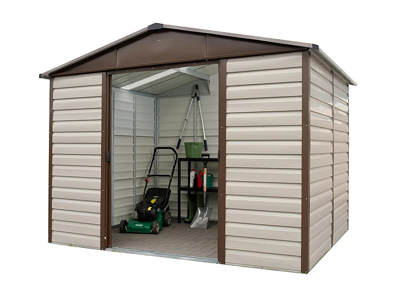 Yardmaster Abri de jardin métal beige et marron 4,79m² - 86tbsl
