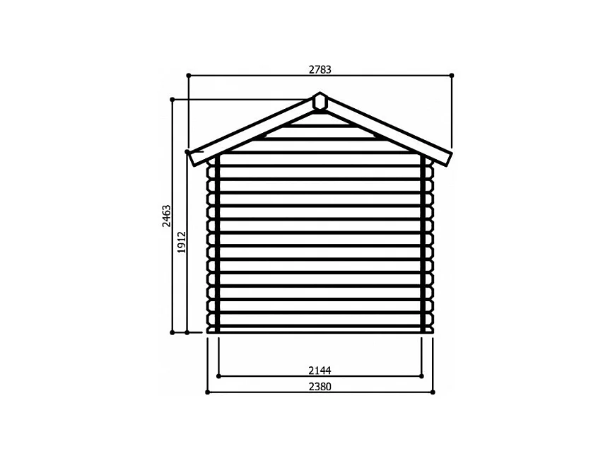 Abri de jardin en bois - 3580 x 2380