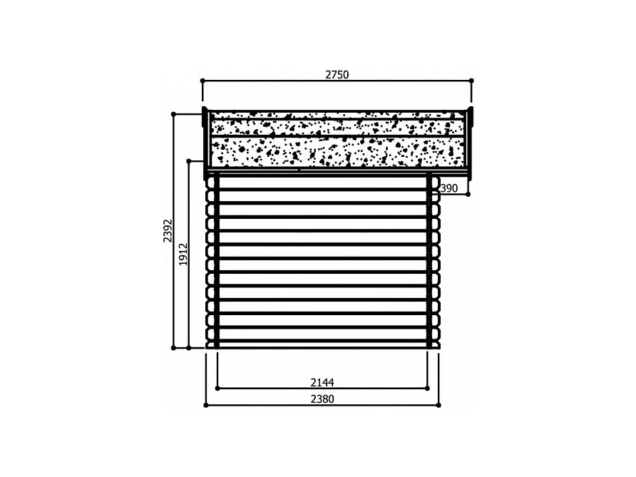 Abri de jardin Chartres - 2,98 x 2,38 m - sapin du Nord certifié - double-porte avec fenêtres