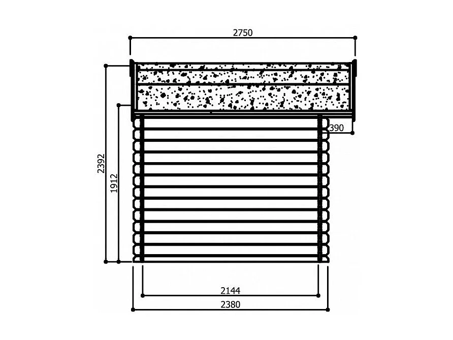 Abri de jardin Chartres - 2,98 x 2,38 m - sapin du Nord certifié - double-porte avec fenêtres