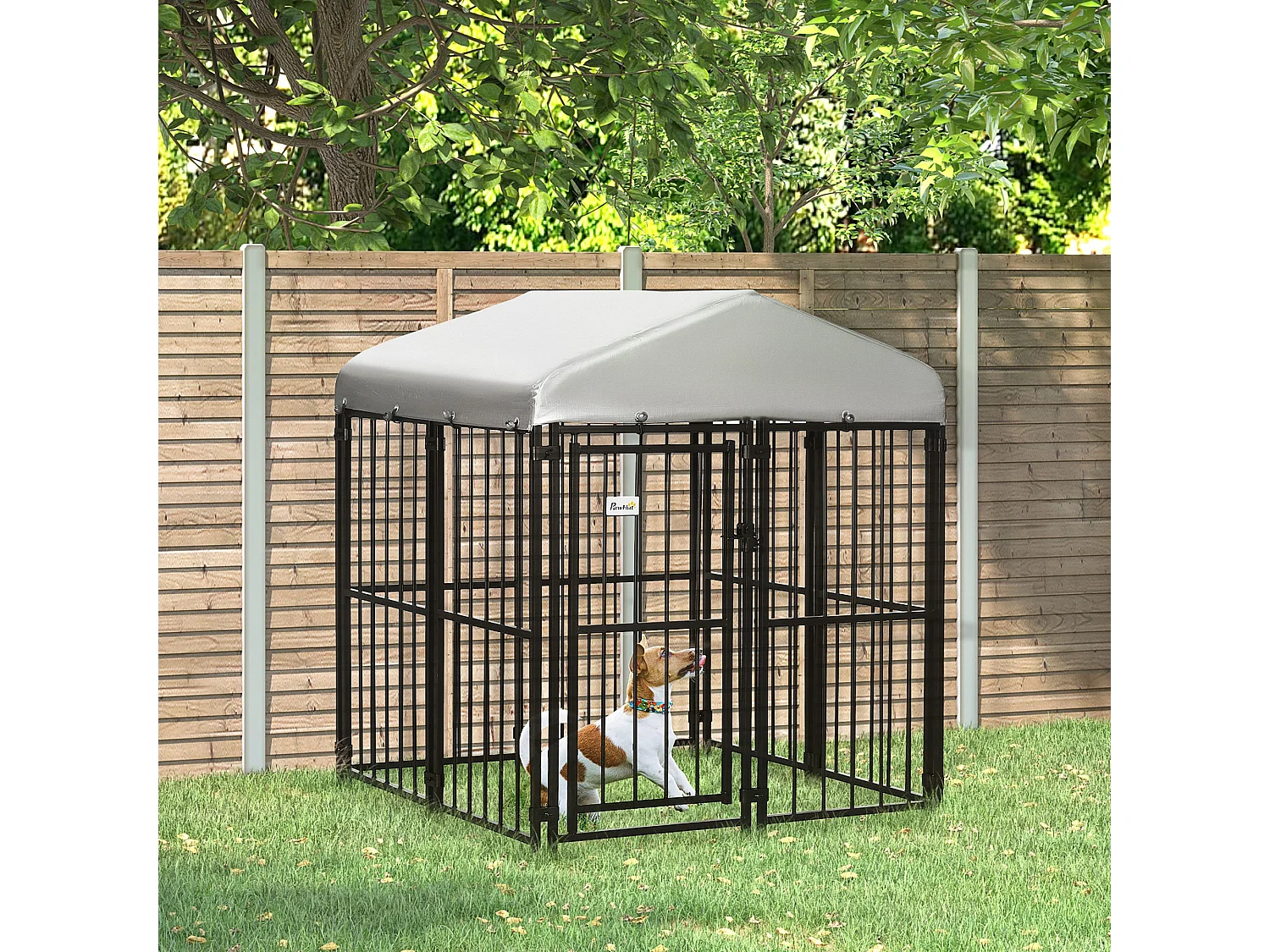 Kennel per cani taglia piccola e media con tettuccio 122x122x138cm