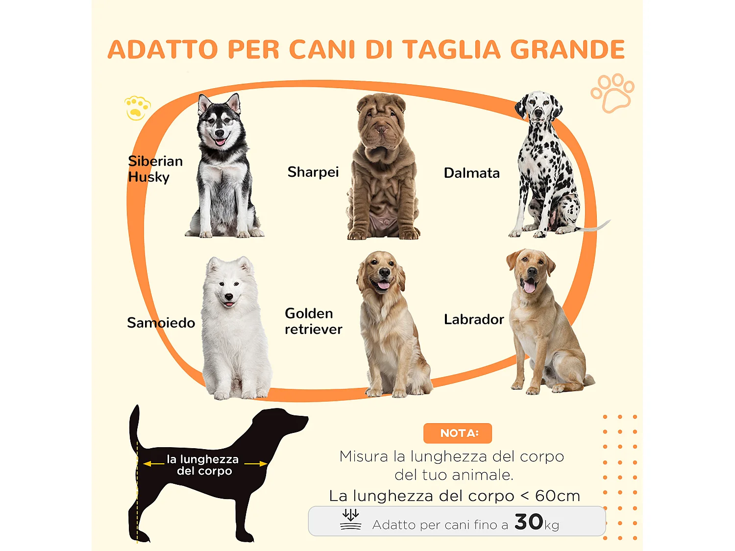 Casetta cani grandi con porta scorrevole per interno in legno 98x58x61cm