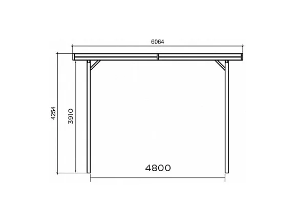 Carport base 6x5 hauteur 4m