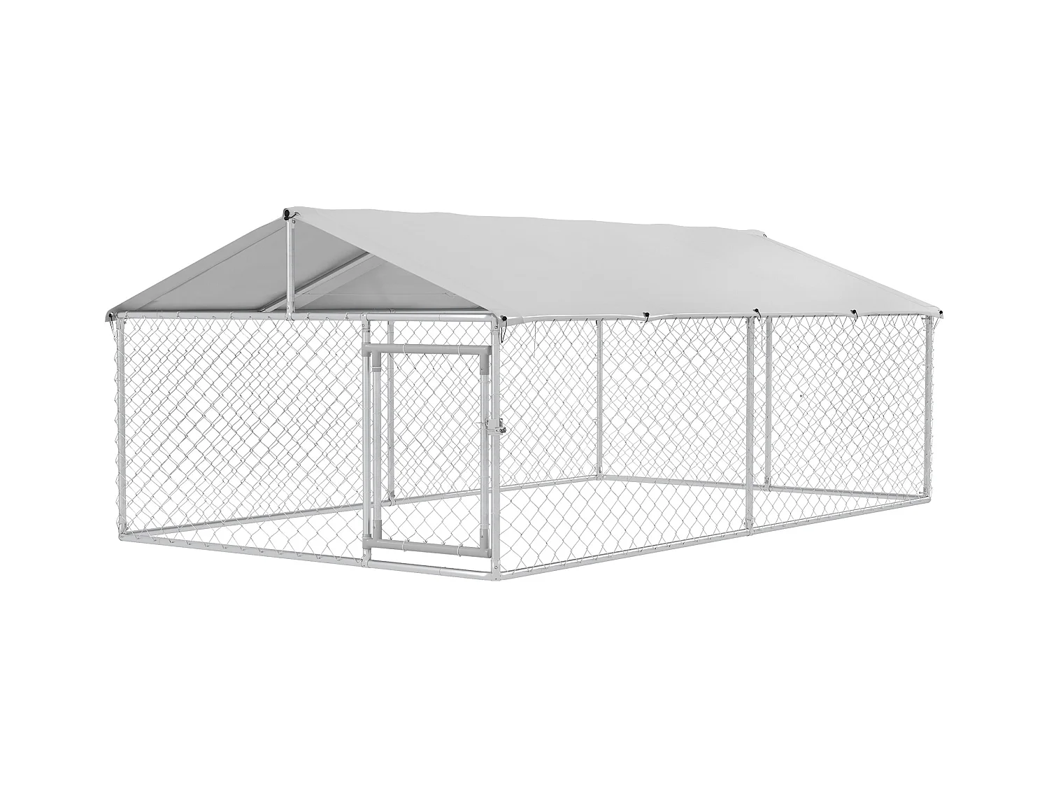 Recinto cani grandi fino 30kg per esterno con tetto anti-uv 4x2.3x1.5m