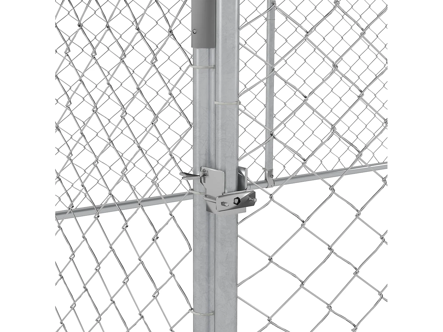 Recinto cani grandi fino 30kg per esterno con tetto anti-uv 4x2.3x1.5m