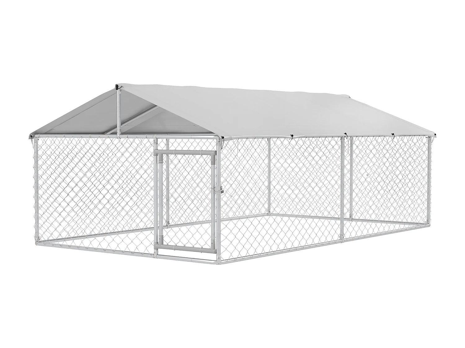Recinto cani grandi fino 30kg per esterno con tetto anti-uv 4x2.3x1.5m