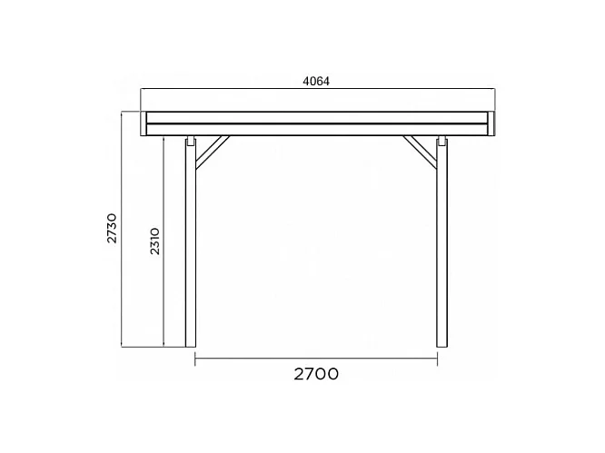 Carport base 4x5 hauteur 2,5m Solid Superia S7722
