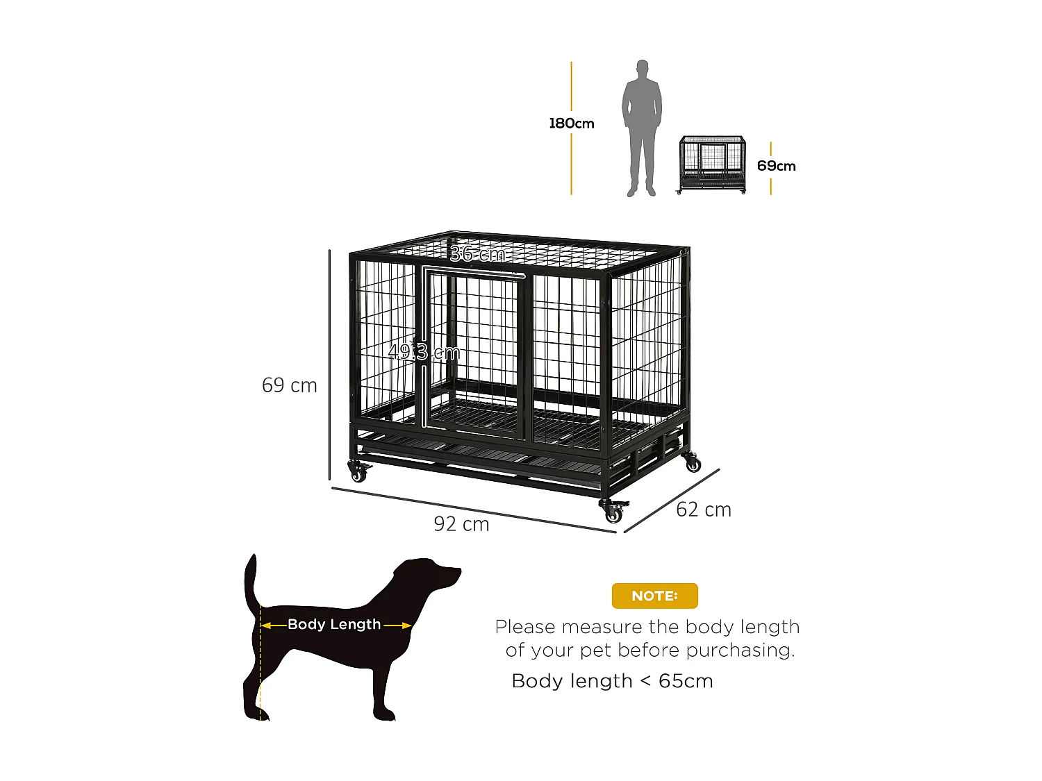 Gabbia box per cani e cuccioli da interno esterno con ruote