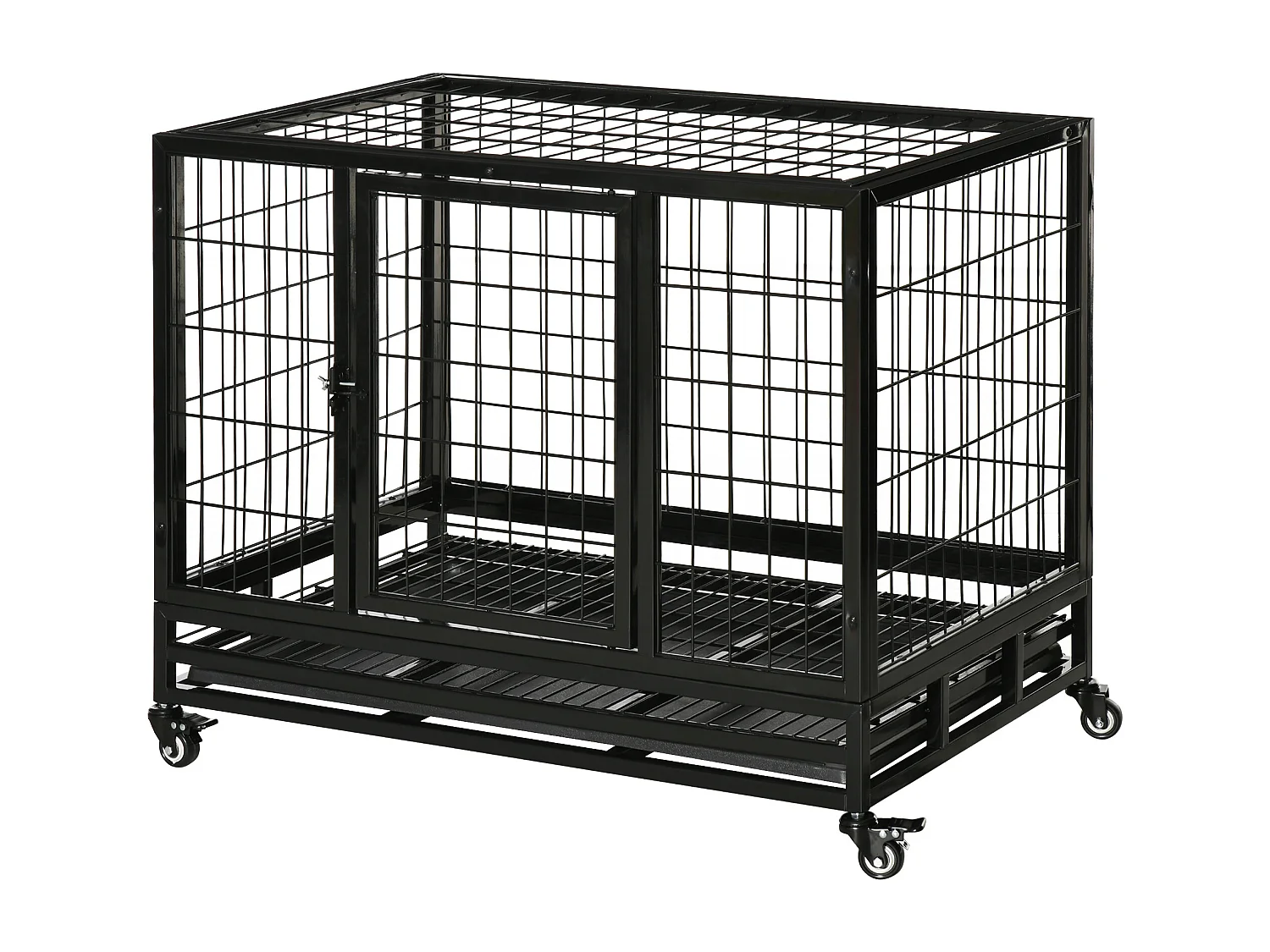Gabbia box per cani e cuccioli da interno esterno con ruote