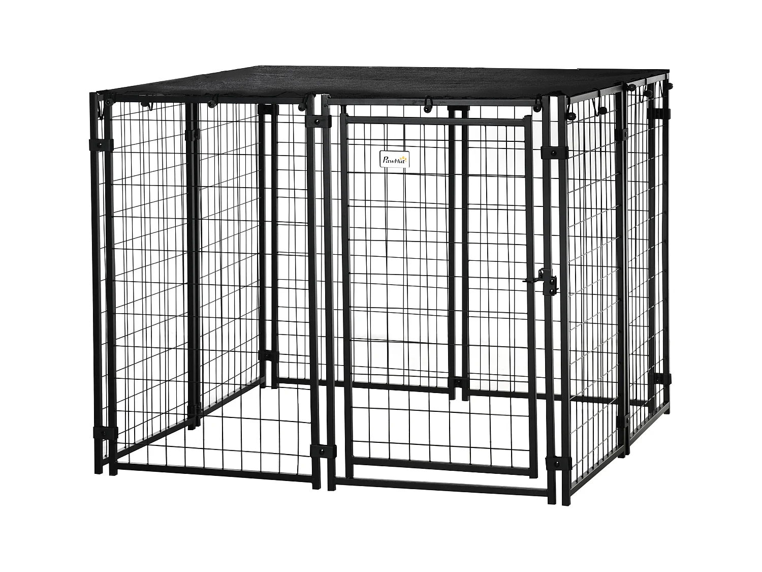 Recinto per cani pieghevole con copertura 8 pannelli e porta bloccabile